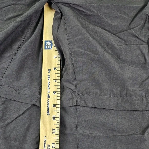Eddie Bauer Pants Mens XL 30 Gray Convertible Cargo Hiking Zip Off Nylon Belted - Picture 4 of 14